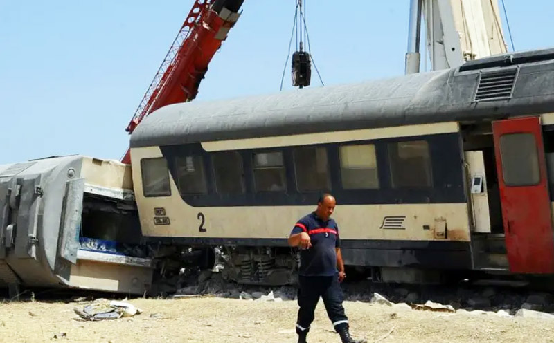 حادث اصطدام قطارين تونس