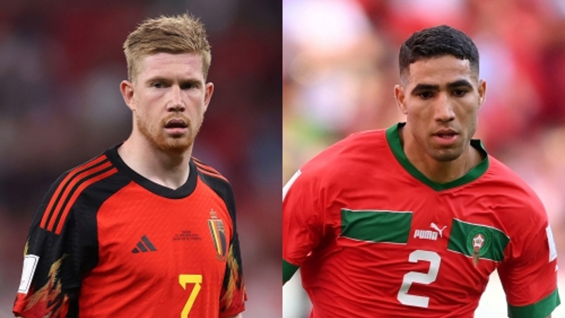 التّشكيلتان الرّسميتان لمباراة المغرب وبلجيكا