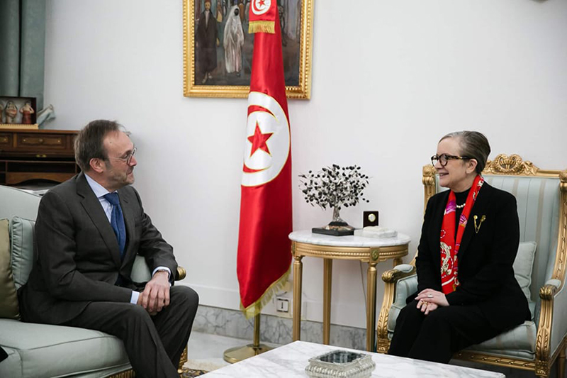 رئيسة الحكومة بالسفير البلجيكي الجديد بتونس